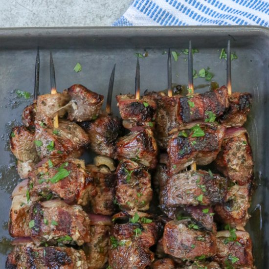 Greek Lamb Kabobs