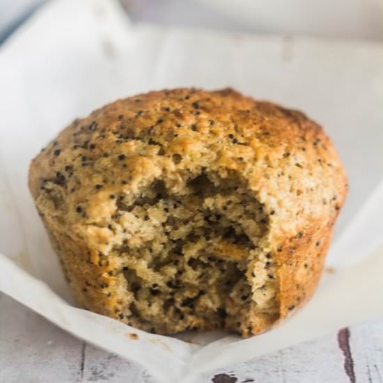 Sugar Free Lemon Poppy Seed Muffins