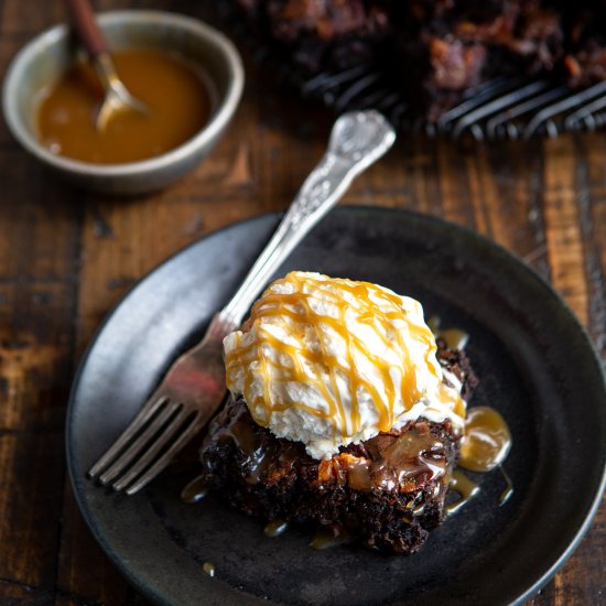 Candied Bacon Brownie Sundaes