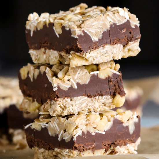 Gluten Free Oatmeal Fudge Bars