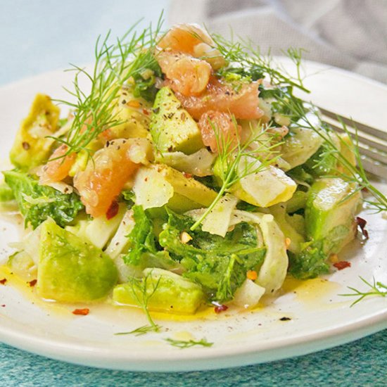 Grapefruit, Avocado and Kale Salad