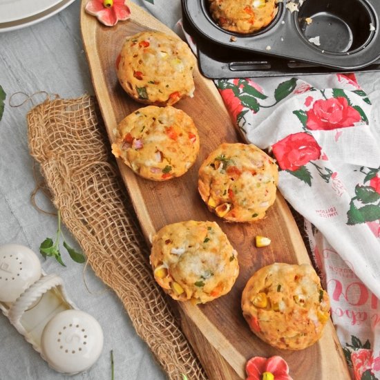 Instant Veg Pizza Muffins