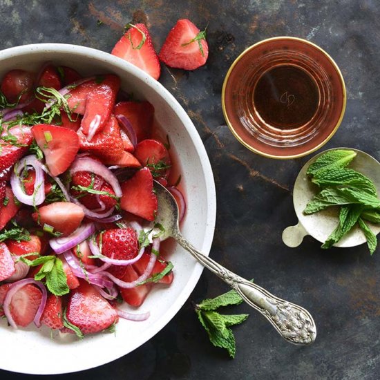 Sweet and Savory Strawberry Salad