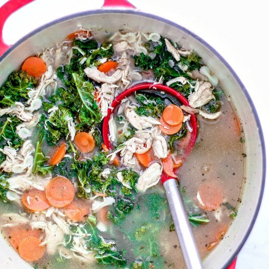 Soothing Chicken and Kale Soup