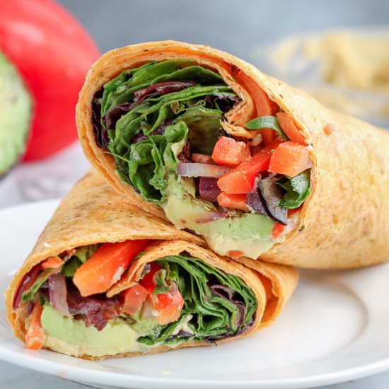 Hummus Veggie Wraps