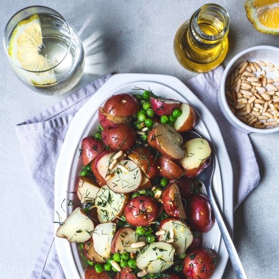 Buttery Dilled Red Potatoes & Peas