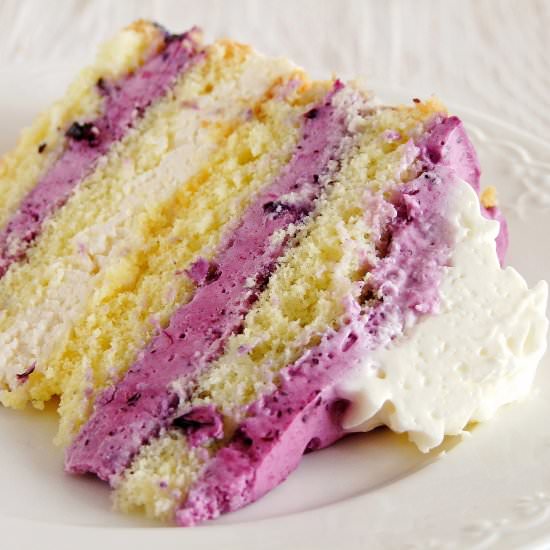 berry and coconut cake