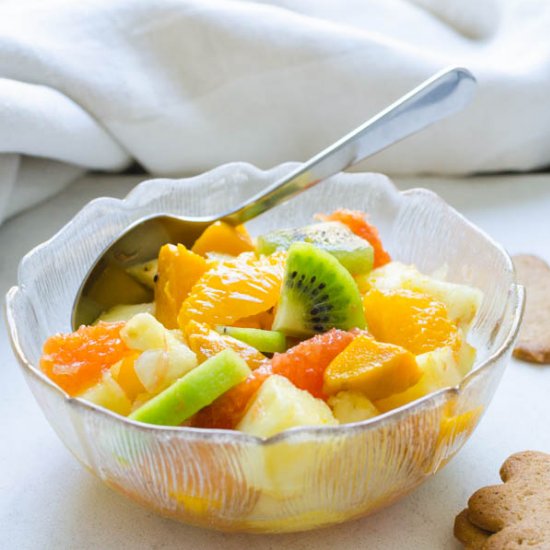 Rum Spiked Tropical Fruit Salad