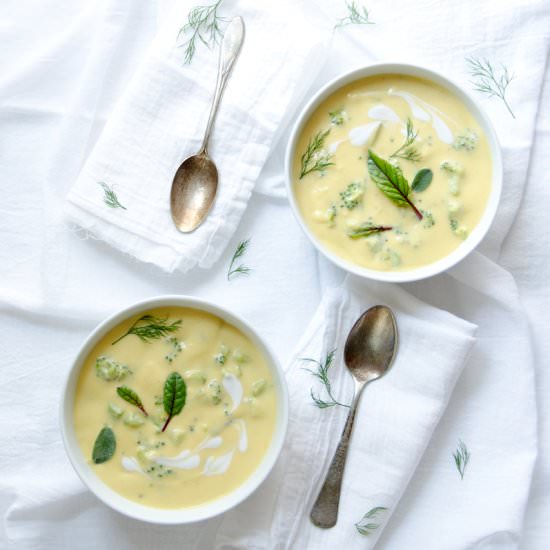 Cream of Broccoli Soup – Vegan