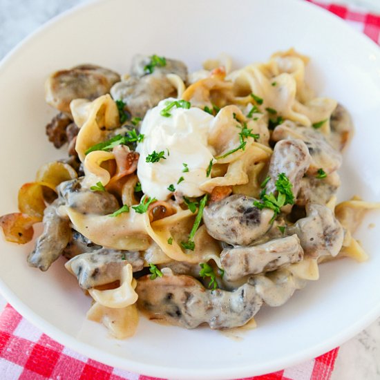 Easy Beef Stroganoff Casserole