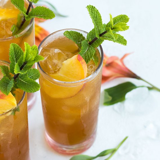 spiked peach tea