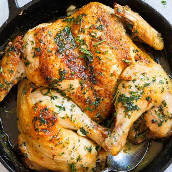 Garlic Butter SpatchCock Chicken