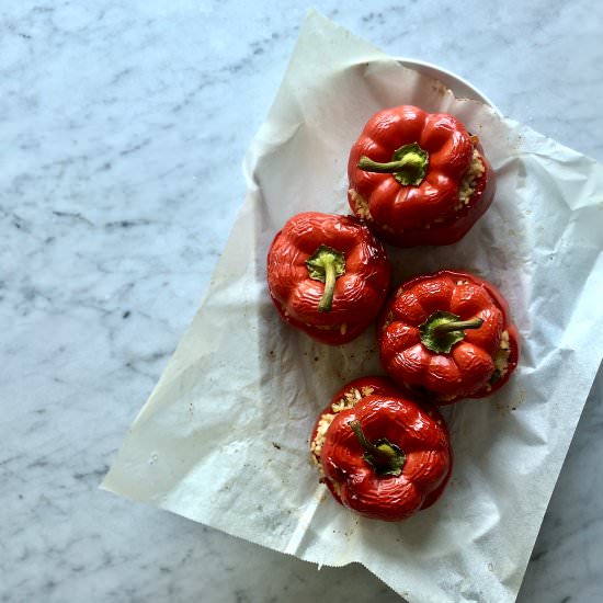  Rice and Vegetable Red Peppers