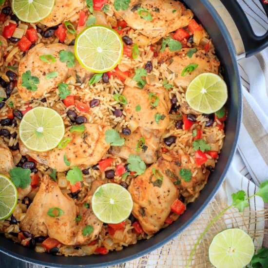 One Pot Cilantro Lime Chicken Rice