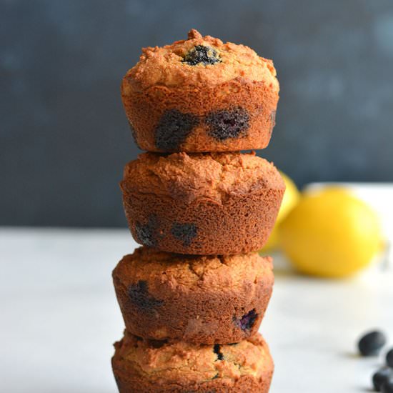 Almond Flour Blueberry Muffins