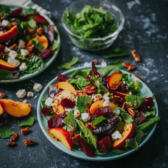 Beet Nectarine Salad w/ Fresh Mint