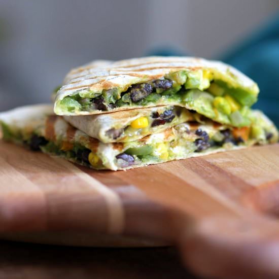 Chimichurri Black Bean Quesadilla