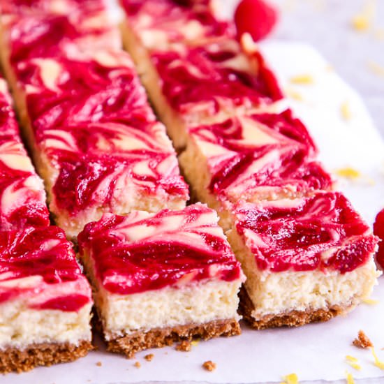 Lemon Raspberry Cheesecake Bars