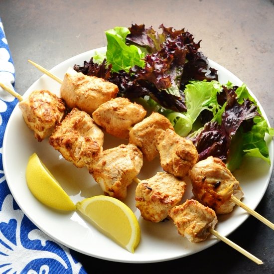 Moroccan Spice Yogurt Chicken Kebab