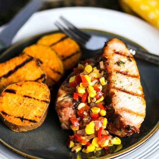 Ribs Sweet Potatoes and Chow Chow