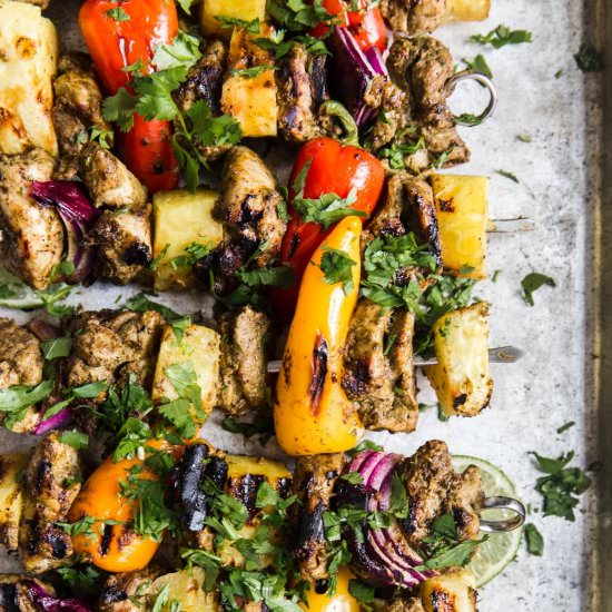 Grilled Jerk Chicken Kebabs