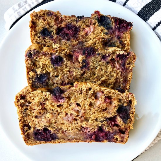 Vegan Triple Berry Bread