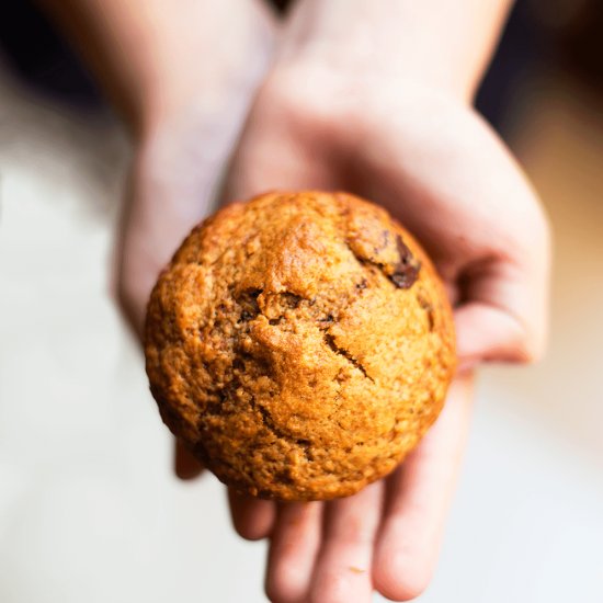 Vegan Banana and Choc Chip Muffins