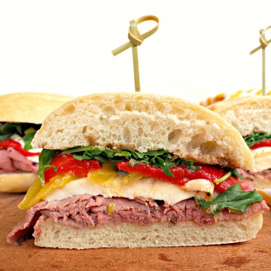 Roast Beef & Mozzarella Sandwich