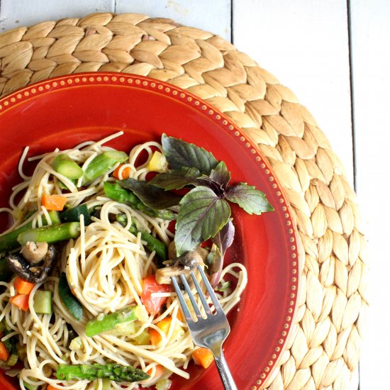 Tuscan Vegetable Angel Hair Pasta