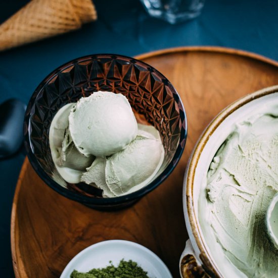 Honey Matcha Ice Cream