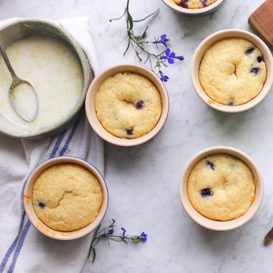 Lemon Blueberry Cornmeal Cakes