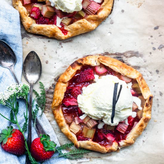 Strawberry Rhubarb Galettes