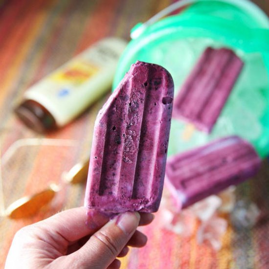 Blueberry and Sambuca Pops