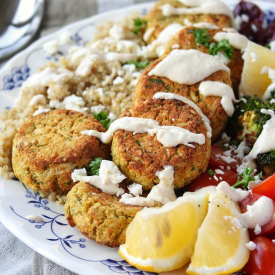 baked falafel bowl