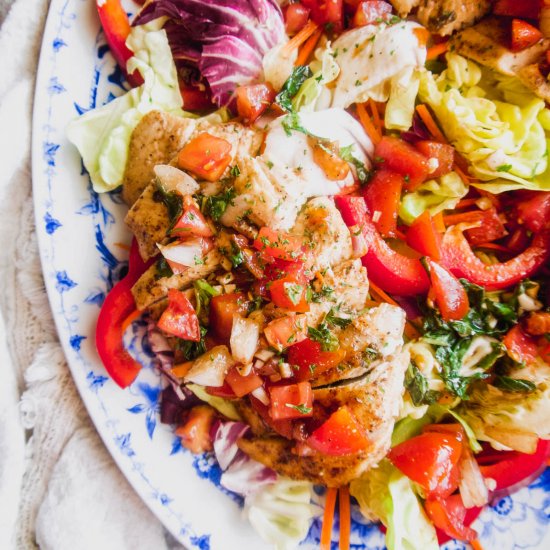 Bruschetta Grilled Chicken Salad