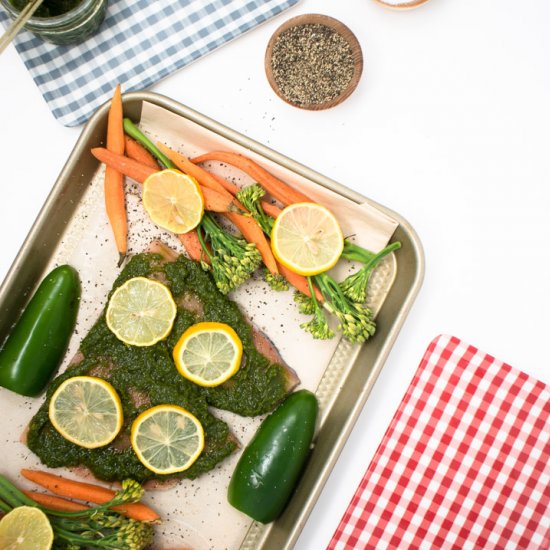 Sheet Pan Chutney Salmon & Veggies