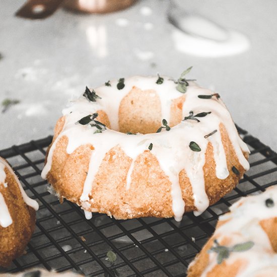 Lemon & Thyme Mini Bundt Cake