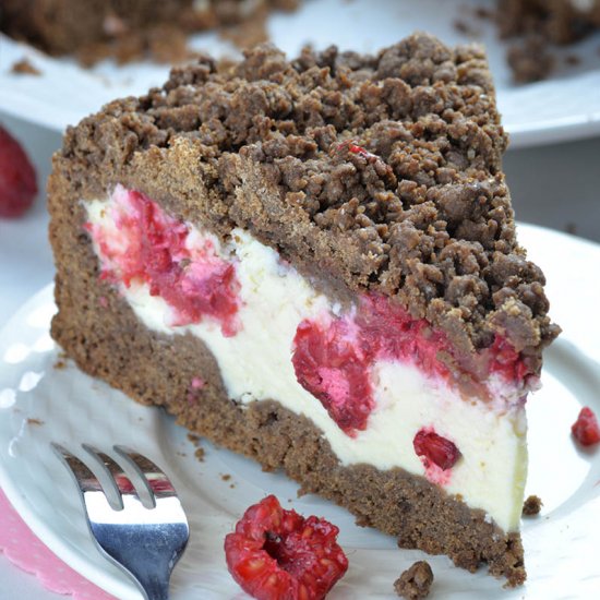 Chocolate Raspberry Crumb Cake