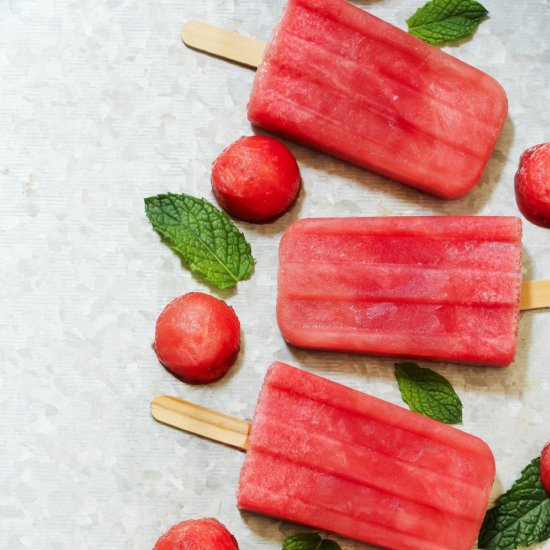 Watermelon Mint Popsicles