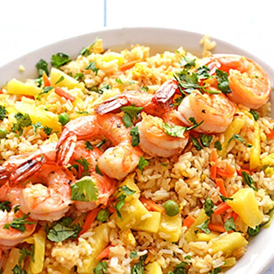 Pineapple Fried Rice with Shrimp