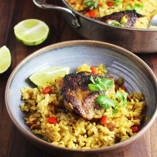 One Pot Cuban Chicken and Rice