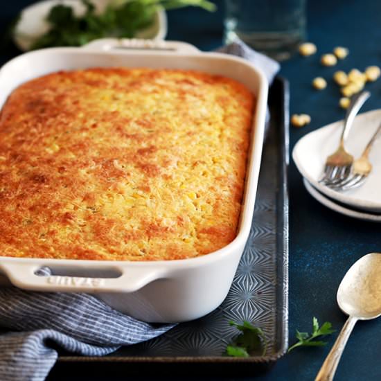 Southwest Green Chile Corn Casserole