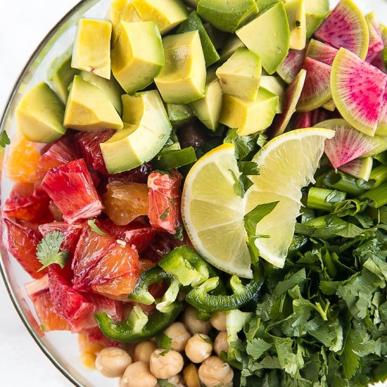 Avocado Citrus Chickpea Salad