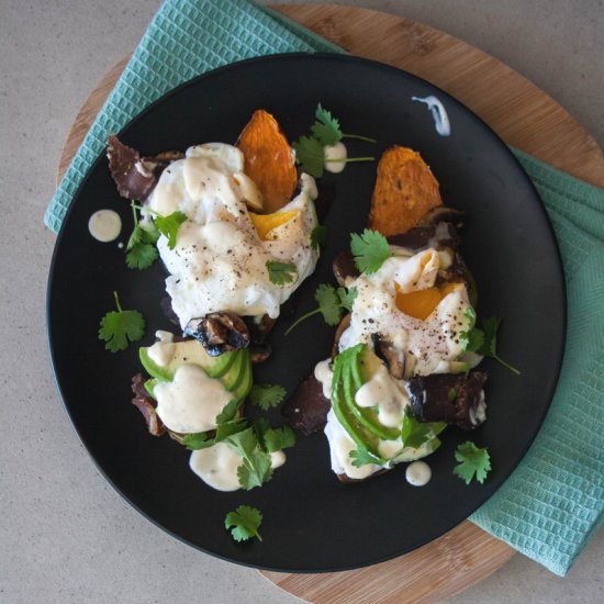 Sweet Potato & Biltong Benedict