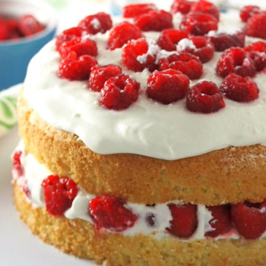 Fresh Raspberry Cake