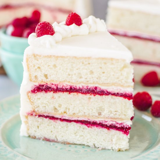 White Chocolate Raspberry Cake