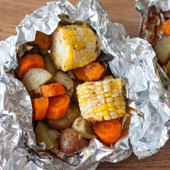 Easy Roasted Summer Vegetables Foil