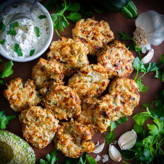 Paleo Chicken Zucchini Fritters