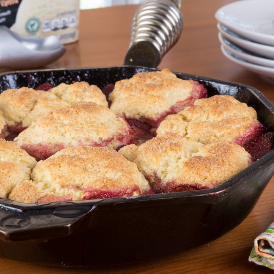 Skillet Strawberry Cobbler