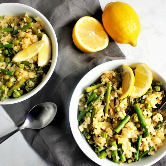 Spring Veggie Cauliflower Risotto